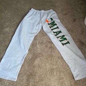 NEW: U Miami Hurricanes Mens Sweatpants (L)